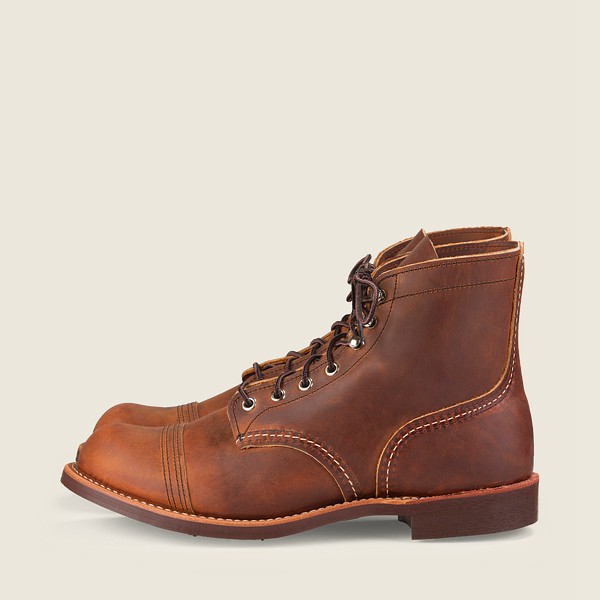 Red Wing Mens Heritage Boots - Iron Ranger - 6-inchr Rough & Tough Leather - Brown - NXF087169